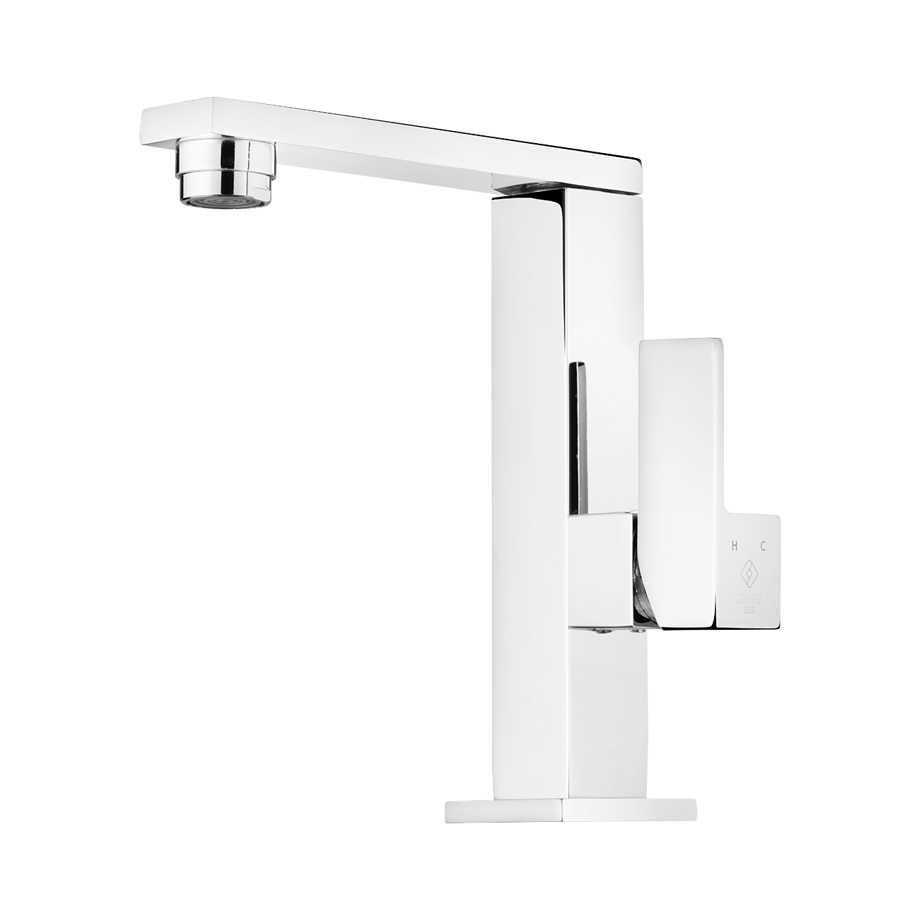 flat faucet-chrome-basinmixer-kavian-asa شیر روشویی آسا - Image 1
